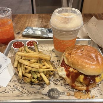 The Melt - SNICKERDOODLE SHAKE, BBQ BACON CHICKEN, FRIES, STRAWBERRY LEMONADE - Sandwiches Near Me - La Jolla, California The Melt - SNICKERDOODLE SHAKE, BBQ BACON CHICKEN, FRIES, STRAWBERRY LEMONADE - Sandwiches Near Me - La Jolla, California