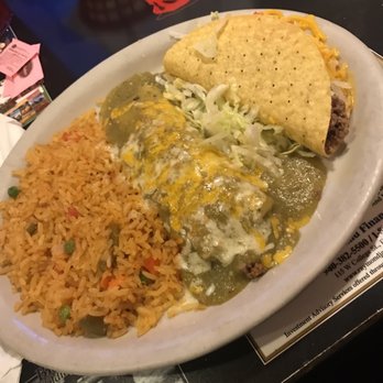 El Matador Restaurant - Lunch taco, enchilada and rice with my drink $11.99 - Mexican Near Me - Denton, Texas
