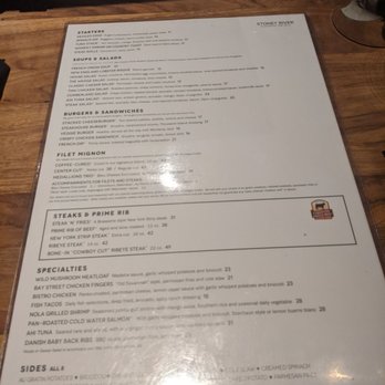 Stoney River - Food menu - Steakhouses Near Me - Towson, Maryland