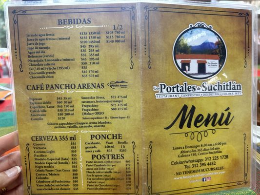 Menu photo 3 Los Portales de Suchitlan Suchitlán, COL Menu photo 3 Los Portales de Suchitlan Suchitlán, COL