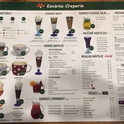 Kavárna Creperie - Nabídka nápojů :)