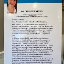 Charles A Nickou - Welcome Dr. Elias!