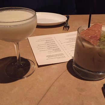 Iron Gate - Nikolaki on the left (order it off menu) and the baclava drink on the right (tastes kind of like a White Russian) - New American Near Me - Washington, DC, District of Columbia
