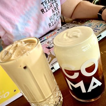 Coma Coffee Roasters - Iced latte and Cold Brew with Orange Cold Foam - Coffee Roasteries Near Me - Richmond Heights, Missouri Coma Coffee Roasters - Iced latte and Cold Brew with Orange Cold Foam - Coffee Roasteries Near Me - Richmond Heights, Missouri
