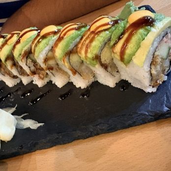 Arigatai Sushi - Crunchy Joy roll with cucumber and spicy mayo added - Japanese Near Me - North Miami, Florida