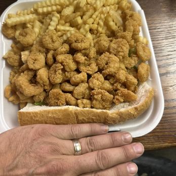 Seafood Express - 8" Shrimp Po Boy combo W fries $13.99 - Seafood Near Me - Meridian, Mississippi Seafood Express - 8" Shrimp Po Boy combo W fries $13.99 - Seafood Near Me - Meridian, Mississippi