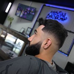 Ambitious Barbershop - Medium skin fade-faded beard