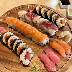 Kampai Sushi Bar - Crazy Roll, Tornado Roll, Sunset Roll, Crazy Roll without yellowtail, 2 Toro Nigiri, 2 Sake Salmon Nigiri