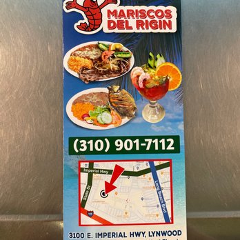 Mariscos Del Rigin - Menu front - Mexican Near Me - Lynwood, California Mariscos Del Rigin - Menu front - Mexican Near Me - Lynwood, California