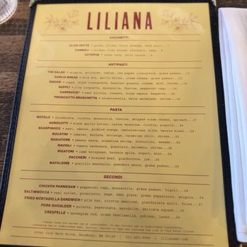 Liliana - Menu - Italian Near Me - Woodbury, Minnesota Liliana - Menu - Italian Near Me - Woodbury, Minnesota