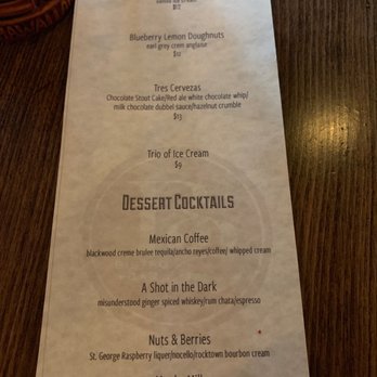 B2 Bistro + Bar - Dessert menu - Cocktail Bars Near Me - Red Bank, New Jersey