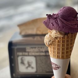 Graeter's Ice Cream - Black raspberry with choco chip and machiatto