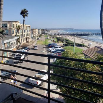 Pacific Terrace Hotel - View from the 3rd floor balcony of our suite - San Diego, CA