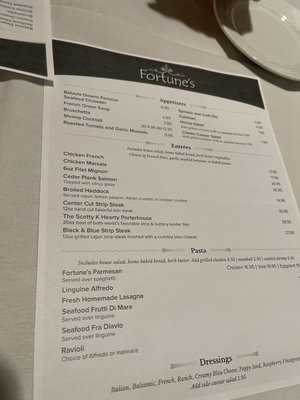 Menu photo 8 Fortune's Italian Steakhouse Batavia, NY Menu photo 8 Fortune's Italian Steakhouse Batavia, NY