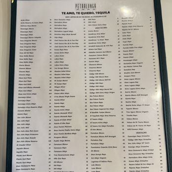 Petralunga - Tequila menu - Pizza Near Me - Miami, Florida Petralunga - Tequila menu - Pizza Near Me - Miami, Florida