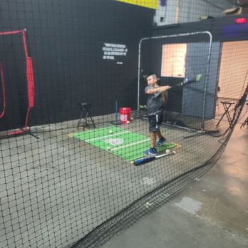 JB Athletics - Following through with his swing. - Batting Cages Near Me - Pomona , California