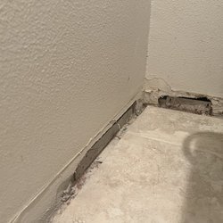 SERVPRO of Chula Vista - Removed baseboards in bathroom