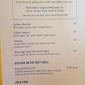 Herringbone Waikiki - Brunch soft opening 9/9/17 - Seafood Near Me - Honolulu, Hawaii