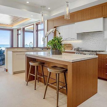 Nu Design - Contrasting Kitchen completed in Malibu - Cabinetry Near Me - Canoga Park, California