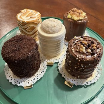 Cake Monkey Bakery - Lemon Custard (w/ Blueberry), German Chocolate, Pecan Dacquoise, Black & White , Chocolate Malt - Bakeries Near Me - North Hollywood, California