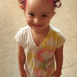 Beth Hiller's Hair Affairs - Just a cutie with a pink hues roller set!