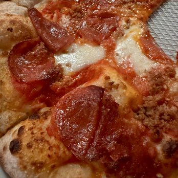 Double Zero Pie & Pub - Pepperoni Pizza Neo. Added sausage and no basil. - Pizza Near Me - Las Vegas, Nevada Double Zero Pie & Pub - Pepperoni Pizza Neo. Added sausage and no basil. - Pizza Near Me - Las Vegas, Nevada