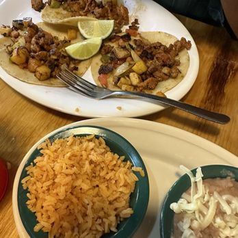 Monarca Mexican Resturant - Tacos Al Pastor. Meat was seasoned excellently, beans taste homemade and rice was perfect!! - Mexican Near Me - Marion, Mississippi