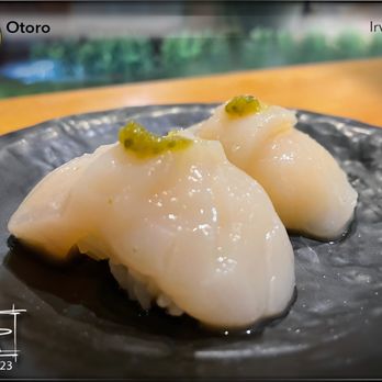 Ootoro Sushi - Dai Hotate Nigiri (Jumbo scallop) - Sushi Bars Near Me - Irvine, California Ootoro Sushi - Dai Hotate Nigiri (Jumbo scallop) - Sushi Bars Near Me - Irvine, California
