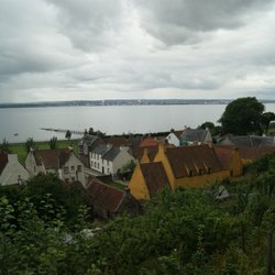 Royal Burgh Of Culross - View of Culross from the Hanging Garden (sounds of noisy resident cockerel not included).