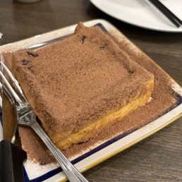 a piece of cake on a plate