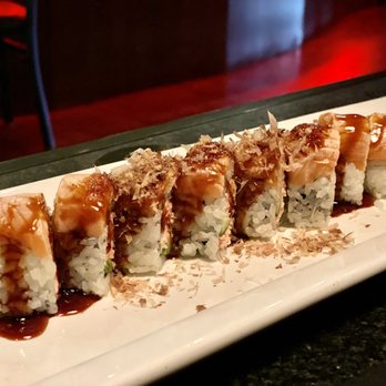 Inyo - a sushi roll on a white plate - Asian Fusion Near Me - Ferndale, Michigan Inyo - a sushi roll on a white plate - Asian Fusion Near Me - Ferndale, Michigan