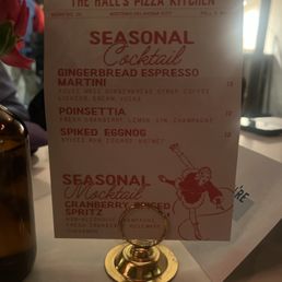 Seasonal cocktail menu Seasonal cocktail menu