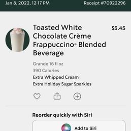 Here is her order. Here is her order.