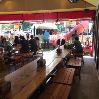 Hat Creek Burger Company - Outside are with play area - Burgers Near Me - Austin, Texas