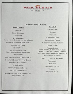 Menu photo 4 Back Burner Cafe & Catering Dunmore, PA