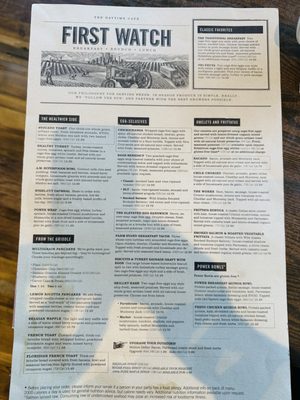 Menu photo 2 First Watch Jacksonville, FL