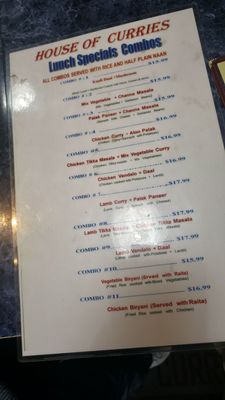 Menu photo 1 House Of Curries Berkeley, CA