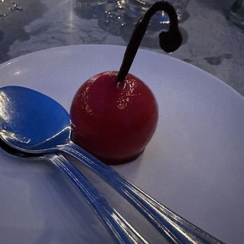 Montage - Seasonal dessert - Cherry cake pop (I'm sorry, I can't remember the name of it and will gladly post a correction!) Seasonal Dessert - Wine Bars Near Me - Cedar Falls, Iowa