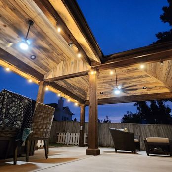Texas Outdoor Oasis - View at night - Landscaping Near Me - Wylie, Texas Texas Outdoor Oasis - View at night - Landscaping Near Me - Wylie, Texas