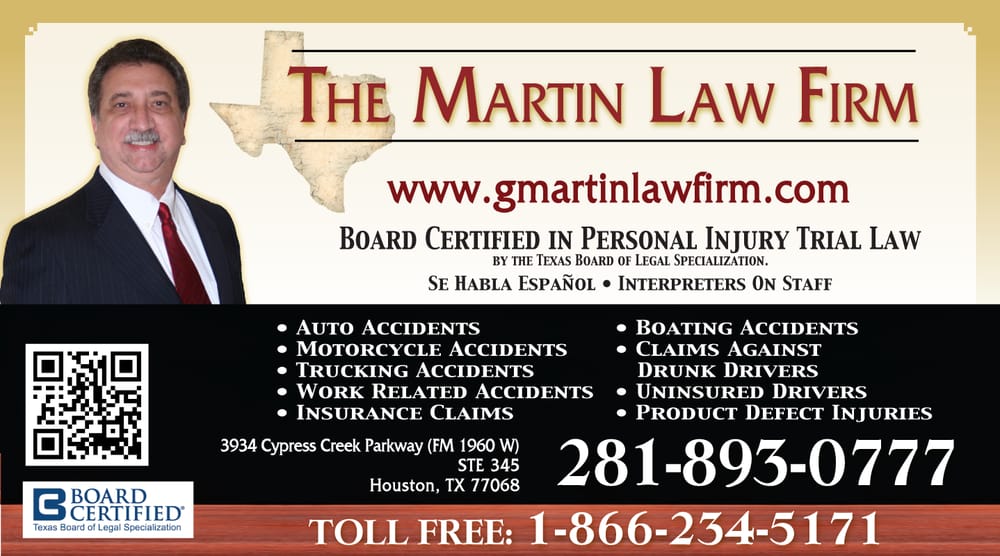 THE MARTIN LAW FIRM 3934 Cypress Creek Pkwy, Houston, Texas