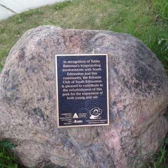 W.C. Tubby Bateman Park - The W.C. Tubby Bateman plaque at the park. - Parks Near Me - Edmonton, Alberta W.C. Tubby Bateman Park - The W.C. Tubby Bateman plaque at the park. - Parks Near Me - Edmonton, Alberta