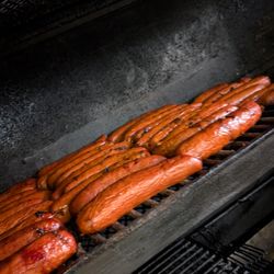 Our sausages are smoked and beer braised!