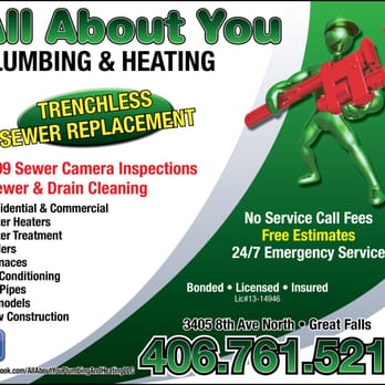 All About You Plumbing and Heating - New Phone Book Ad! - Plumbing Near Me - Great Falls, Montana All About You Plumbing and Heating - New Phone Book Ad! - Plumbing Near Me - Great Falls, Montana
