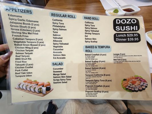Menu photo 4 Dozo Sushi & Bar Monrovia, CA
