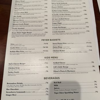 Cavana's Pub & Grub - Menu - Pubs Near Me - Sutter Creek, California
