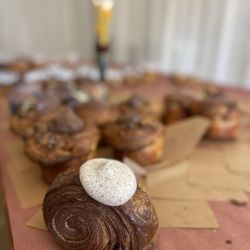 Cafe Babette - chocolate croissant with espresso icing/cream