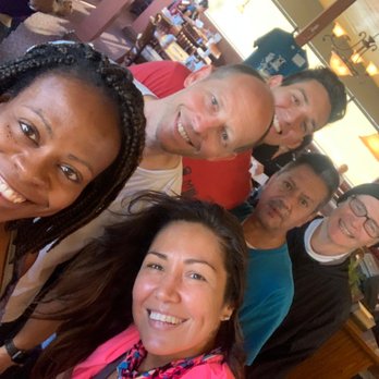 Tallyrand Restaurant - Selfie with our FAVORITE 630am waiter, Mr. Baldy!!! He's awesome. We love him and this restaurant!!!! - Diners Near Me - Burbank, California