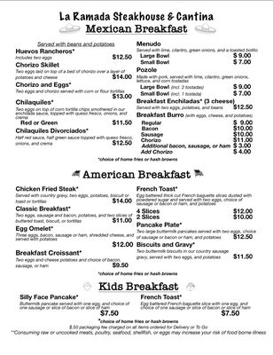 Menu photo 5 La Ramada Steakhouse & Cantina Bisbee, AZ Menu photo 5 La Ramada Steakhouse & Cantina Bisbee, AZ