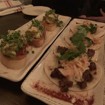 Coalition Restaurant - Shrimp bruschetta and Korean beef tacos. - American Near Me - Minneapolis, Minnesota Coalition Restaurant - Shrimp bruschetta and Korean beef tacos. - American Near Me - Minneapolis, Minnesota