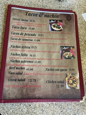 Menu photo 3 El Azteca Mexican Restaurant Hinton, WV Menu photo 3 El Azteca Mexican Restaurant Hinton, WV